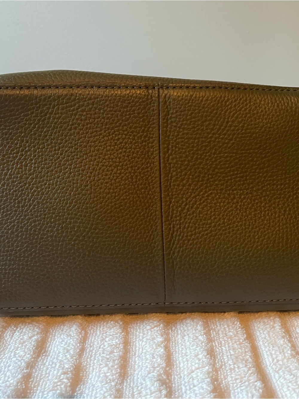 Michael Kors Olive Drawstring Pebbled Leather Tote - Picture 5 of 5